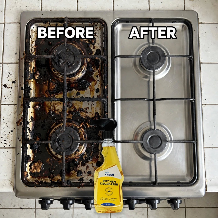Kitchen Degreaser before and after